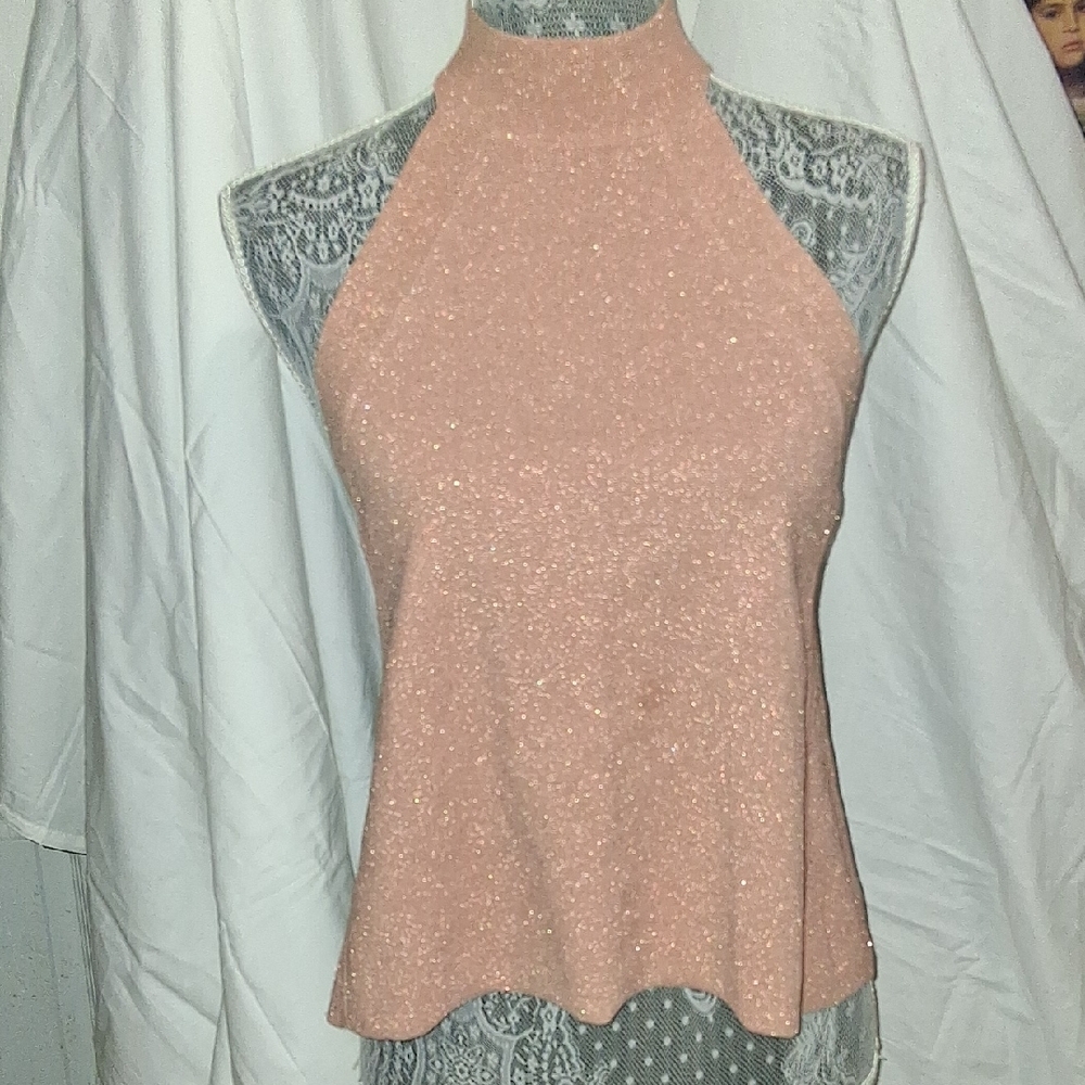 Wilfred Shimmering Pink Halter Blouse